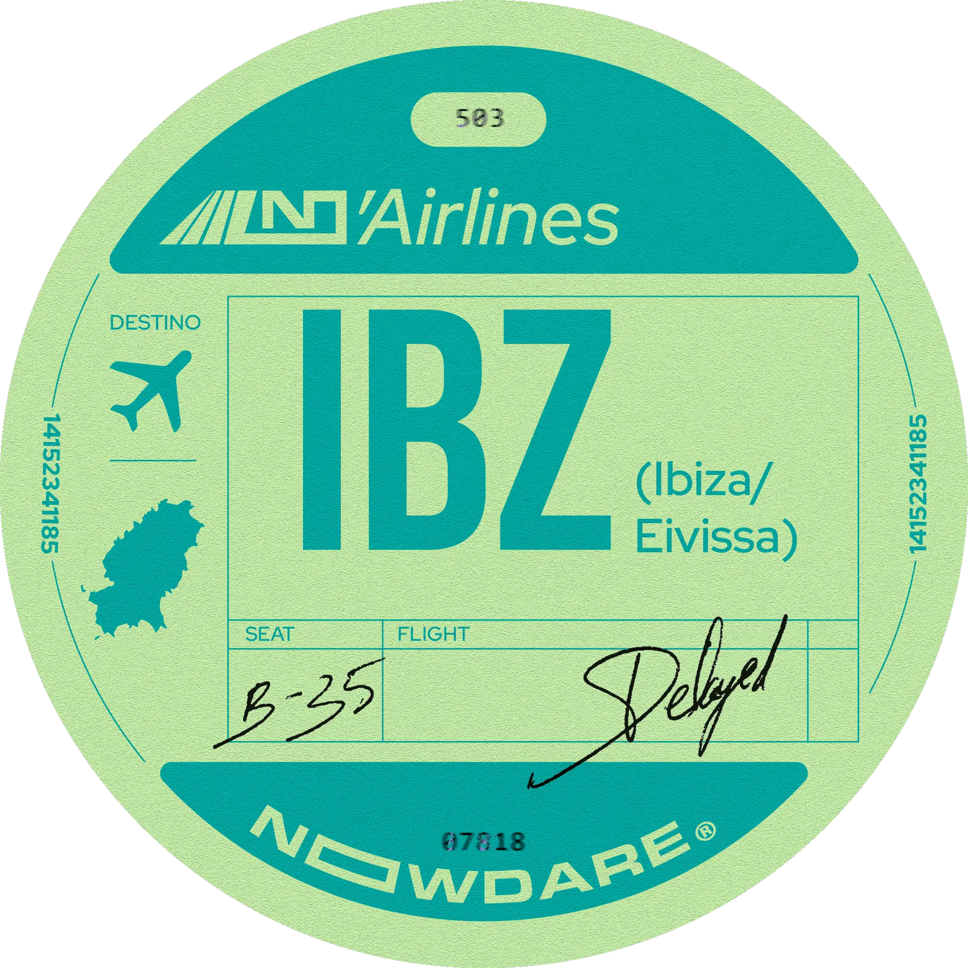 etiqueta vuelo ibiza nowdare aventura gafa de sol ibiza nowdare
